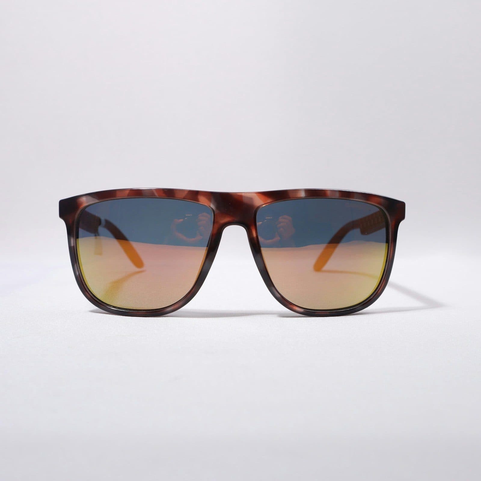 Rimal square sunglasses in tortoiseshell with copper mirror lenses